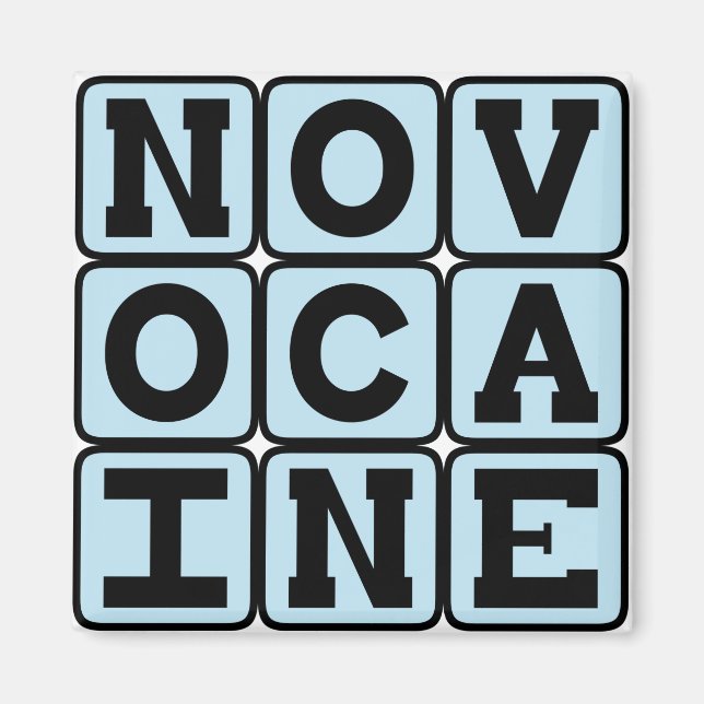 Novokain, tandbedövningsmedel magnet (Framsidan)