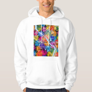 Novosibirsk Ryssland Stadskarta Hoodie
