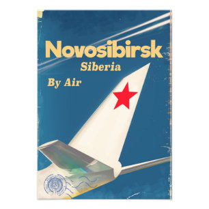 Novosibirsk Sibiia soviet-fackflyg poster