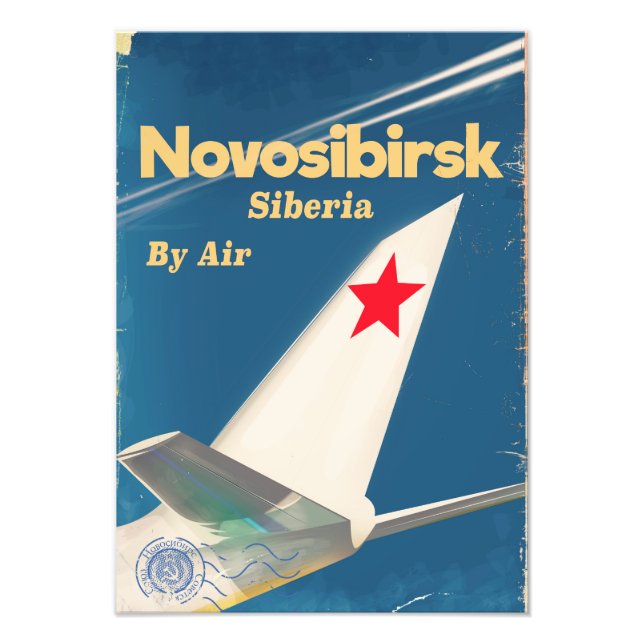 Novosibirsk Sibiia soviet-fackflyg poster (Framsidan)
