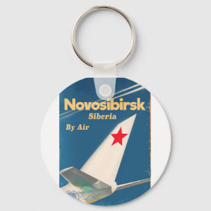 Novosibirsk Sibiia soviet-fackflyg poster Nyckelring
