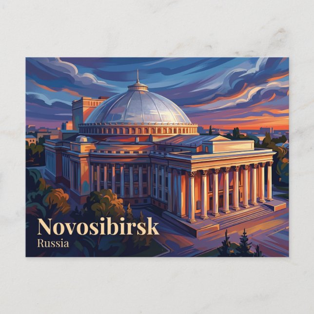 Novosibirsks opera- och baletteater Ryssland Vykort (Framsida)