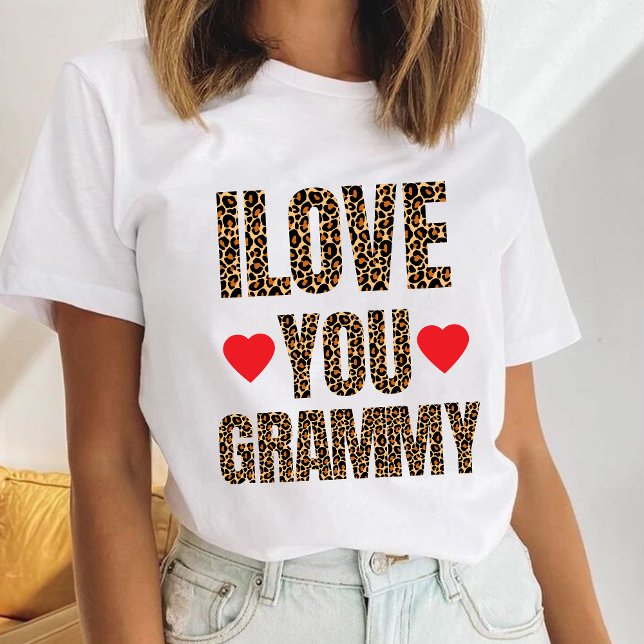 now grandma 'ILOVE YOU GRAMMY' nana nanny mimi  T Shirt (Skapare uppladdad)