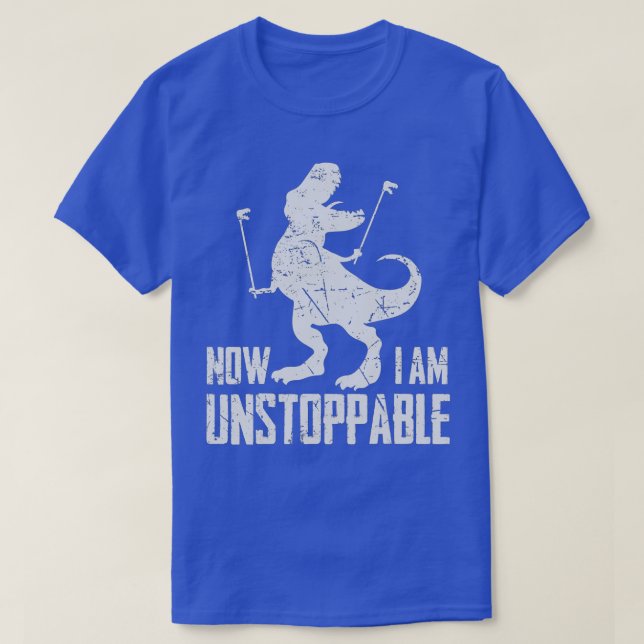 Now I Am Unstoppable Funny TRex Grabber Hand  T Shirt (Design framsida)