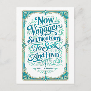 "Now Voyager" Citat Vykort