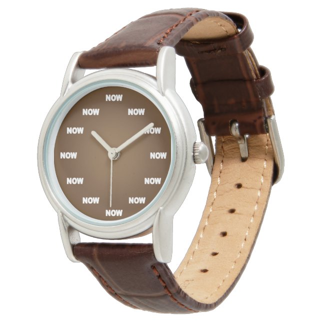 "NOW" Watch (Brown) Armbandsur (Vinklad)