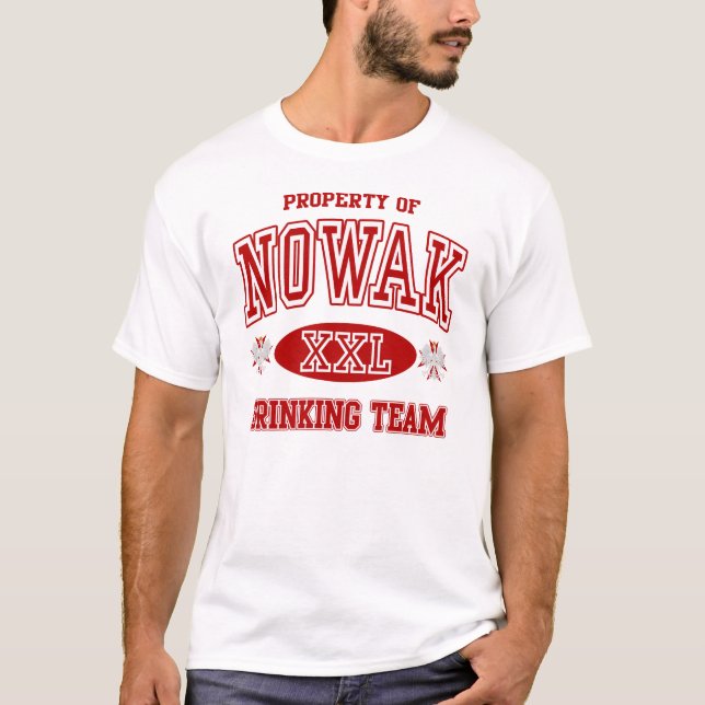 Nowak polskt dricka lag tee shirt (Framsida)