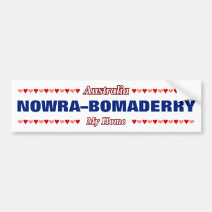 NOWRA-BOMADERRY - Mitt hem - Australien.Hjärtan Bildekal