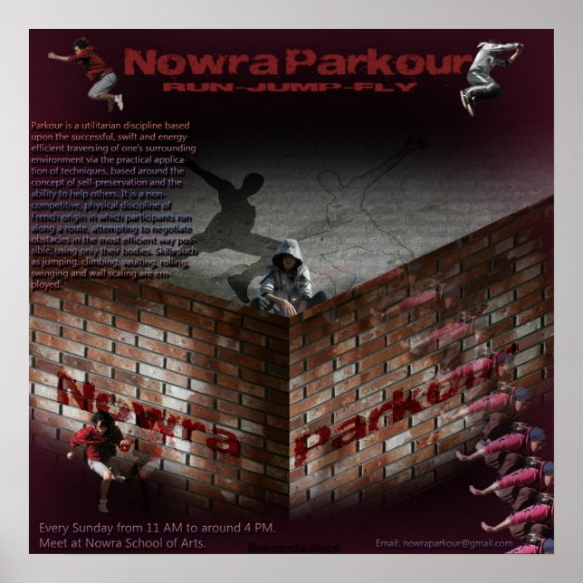 Nowra Parkour Poster (Framsidan)