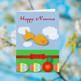 Nowruz Guld fisk-kort Helgkort