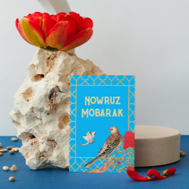 Nowruz Mobarak Songbird Postcard Vykort