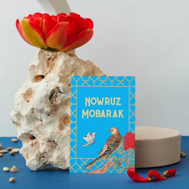 Nowruz Mobarak Songbird Postcard Vykort (Skapare uppladdad)