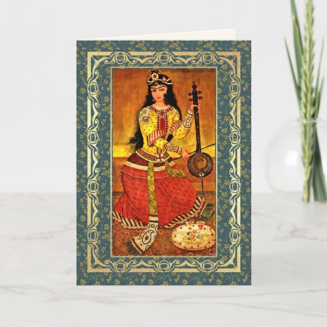 Nowruz Mubarak. Persiska nya årskort Helgkort (Framsida)