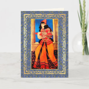 Nowruz Mubarak. Persiska nyår gratulationskort Helgkort