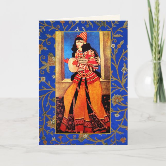 Nowruz Mubarak. Persiska nyår gratulationskort Helgkort (Framsida)