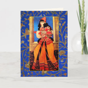 Nowruz Mubarak. Persiska nyår gratulationskort Helgkort