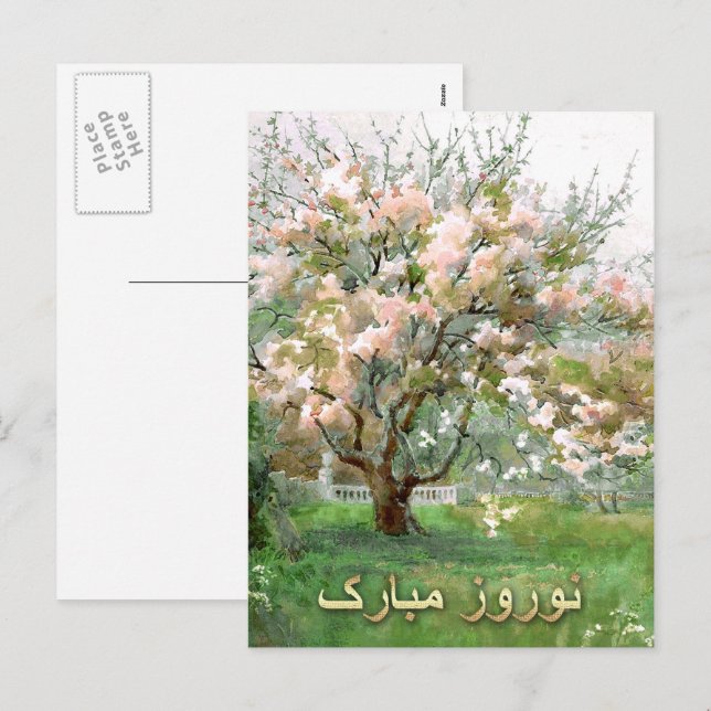 Nowruz Mubarak persiska nyåret postkort på farsi Helg Vykort (Fram/baksida)
