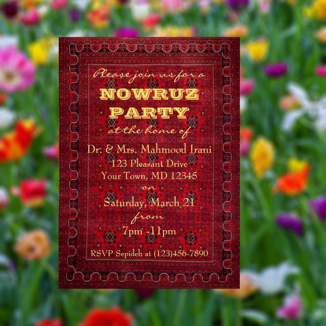 Nowruz-partiinbjudan Inbjudningar (Skapare uppladdad)