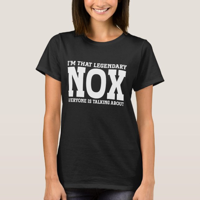 Nox Personal Namn First Namn Funny Nox T Shirt (Framsida)