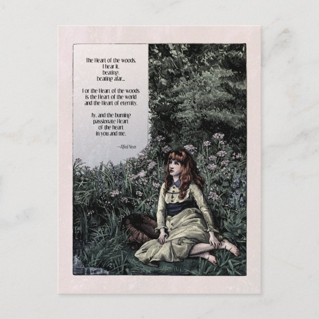 Noyes ’Heart of the Skogen’ Victorian Postcard Vykort (Framsida)