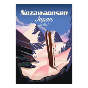 Nozawaonsen Japan to ski Fototryck