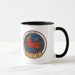 NP Aries Black 11 oz Ringer Mugg