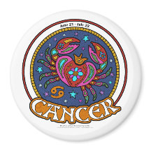 NP Cancer Large, 3-tums runda magnet