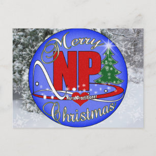 NP CHRISTMAS MERRY - NURSE PRACTILÄKARE HELG VYKORT