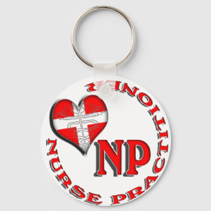 NP CIRKULÄR LOGOTYP NURSE PRAKTIKTION NYCKELRING
