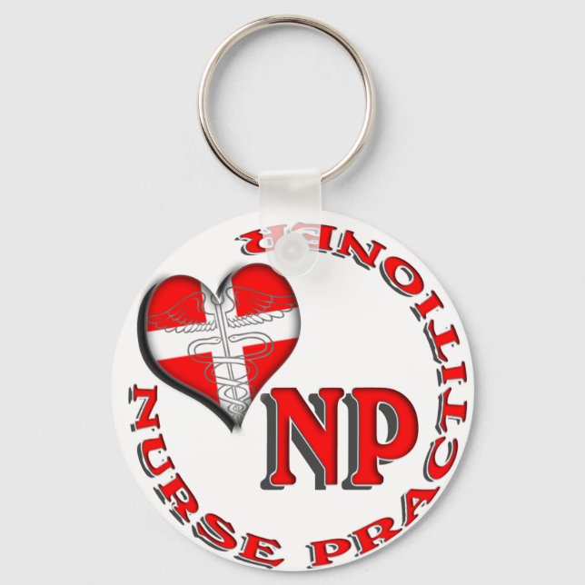 NP CIRKULÄR LOGOTYP NURSE PRAKTIKTION NYCKELRING (Framsida)