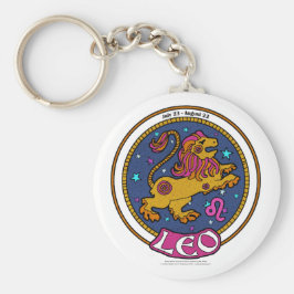 NP Leo 2,25-tums Basic Button Keychain Nyckelring