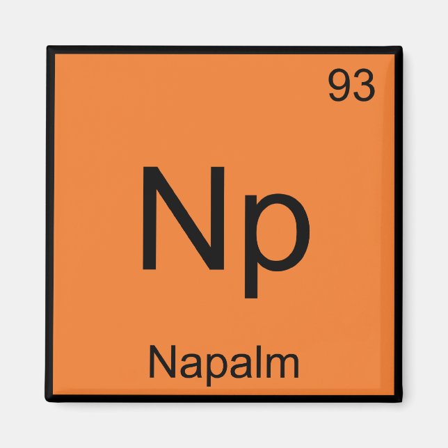 NP - Napalm Chemistry Inslag Symbol Funny Tee Magnet (Framsidan)