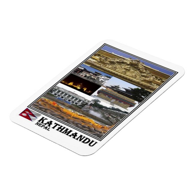 NP Nepal - Kathmandu - Mosaic - Magnet (Vänstra Sidan)