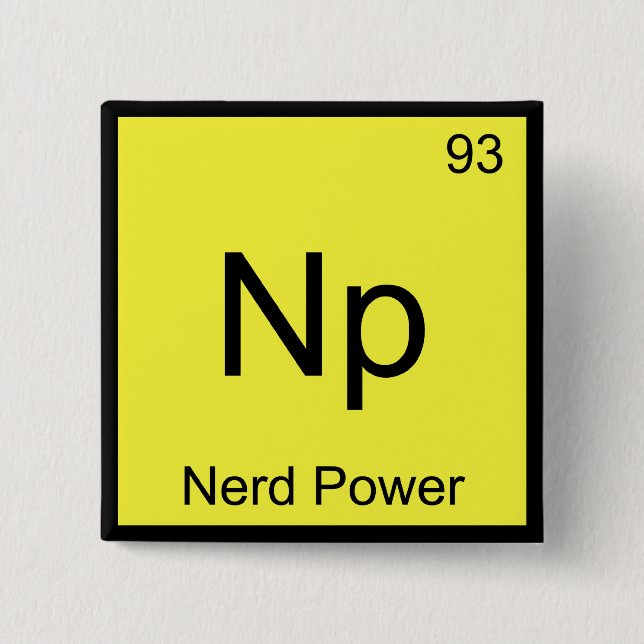 NP - Nerd Power Chemistry Inslag-symbol T-Shirt Knapp (Framsida)