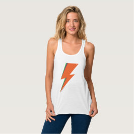 NP Orange Bolt Women's Flowy Racerback Tanktop Linne Med Racerback