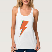 NP Orange Bolt Women's Flowy Racerback Tanktop