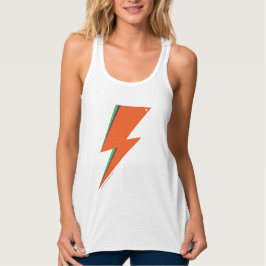 NP Orange Bolt Women's Flowy Racerback Tanktop Linne Med Racerback