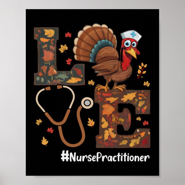 NP-Thanksgivingen kärlek Nurse Practice NP Turkiet Poster (Framsidan)