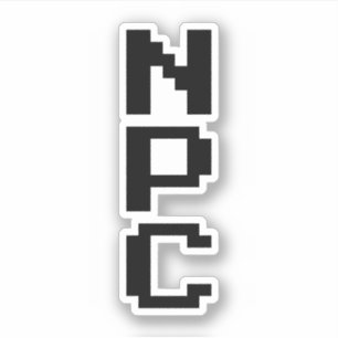 NPC - ej uppspelningsbart tecken Klistermärken