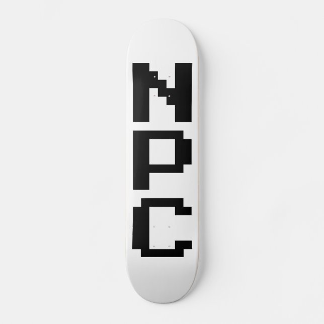 NPC - ej uppspelningsbart tecken Mini Skateboard Bräda 18,5 Cm (Framsida)
