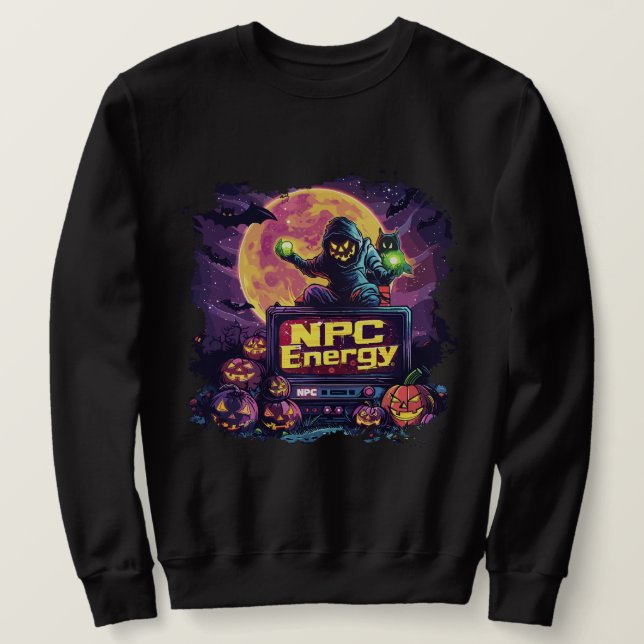 NPC-energi | ExDesigner | Halloween Lång Ärmad Tröja (Design framsida)