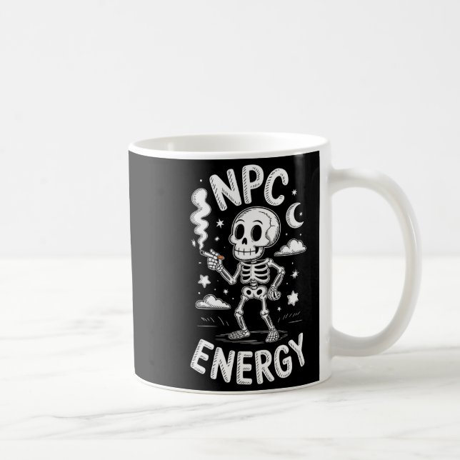 Npc-energi skelett rolig meme  kaffemugg (Höger)