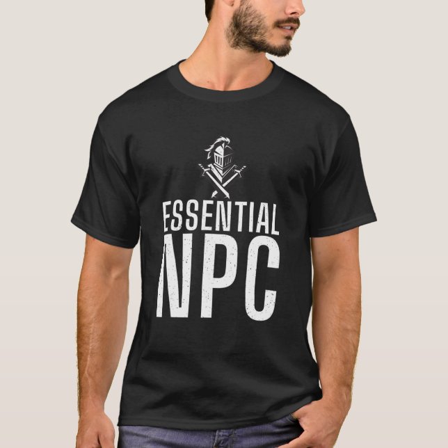 NPC LARP Tabletop Role Spelargrupp Gam T Shirt (Framsida)