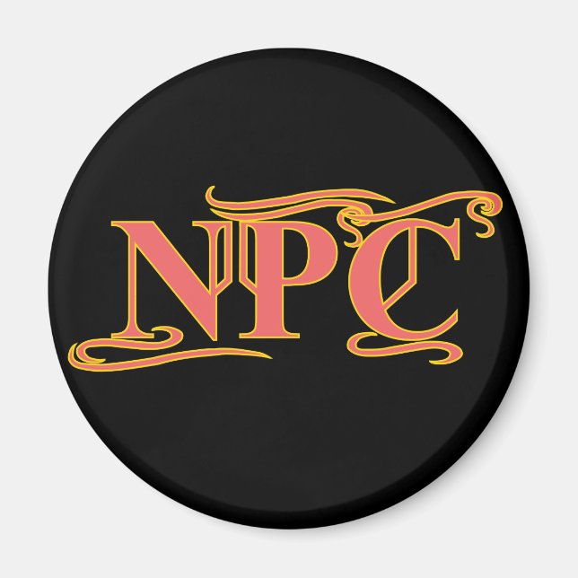 NPC Maim Rob eller Döda Funny RPG Magnet (Framsidan)