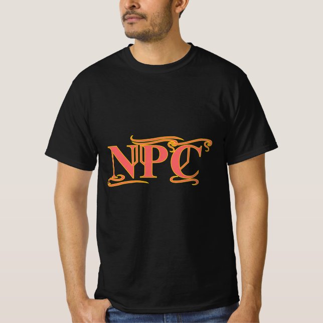 NPC Maim Rob eller Döda Funny RPG T Shirt (Framsida)