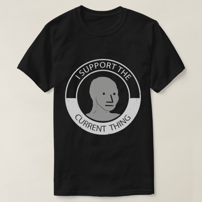 NPC-memman t shirt I stöder nuvarande sak T-Shi (Design framsida)