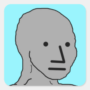 NPC-vekdekaler Fyrkantigt Klistermärke