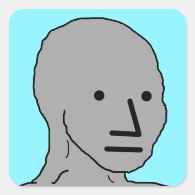 NPC-vekdekaler Fyrkantigt Klistermärke (Framsida)
