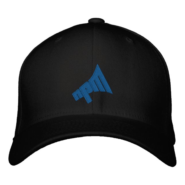 NPM Flexit Wook Cap med blå logotyp Broderad Keps (Framsida)