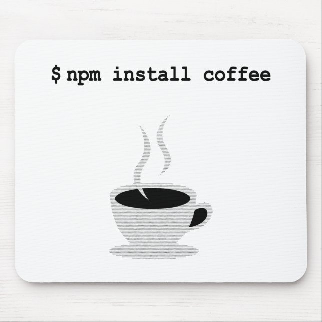 npm installerar kaffeJavaScriptprogrammerare Musmatta (Framsidan)